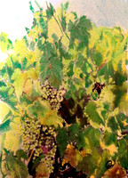 Grape vines in acrlic