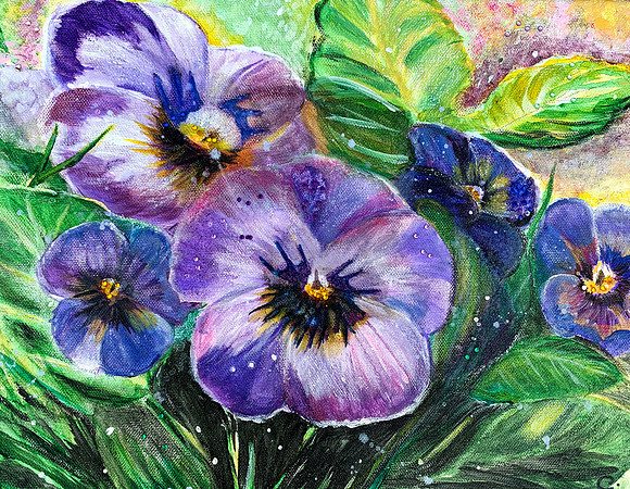 Purple Pansies